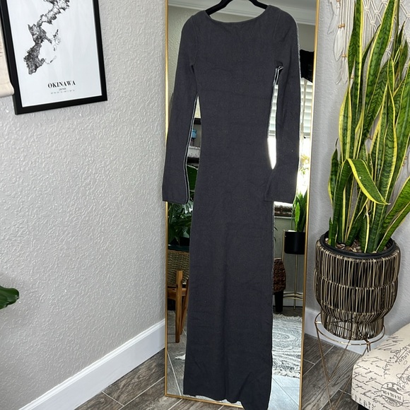 HOUSE OF CB 'Tolani' Charcoal Cashmere Knit Maxi Dress NWOT - Picture 11 of 11